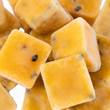 Passion fruit purée cubes